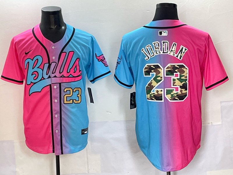 Men Chicago Bulls Nike #23 Jordan Blue pink NBA 2025 Jersey style 001